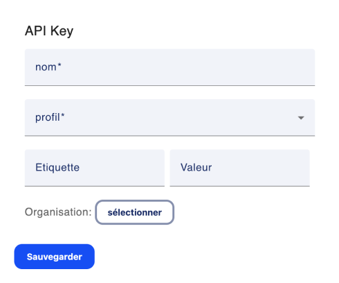Gestion des clés accès aux API dans Rtower